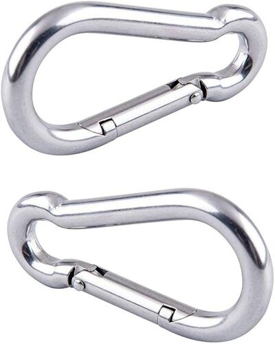 5 mm x 50mm karabijnhaak - musketonhaak - carabiner - werkhaak - karabijn haak - veiligheidshaak - festonhaak