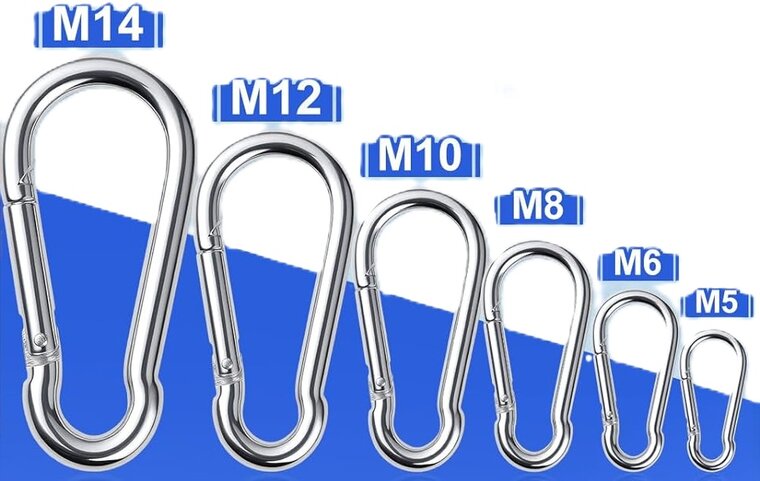 12&nbsp; mm x 140 mm&nbsp;karabijnhaak - musketonhaak - carabiner - werkhaak - karabijn haak - veiligheidshaak - festonhaak