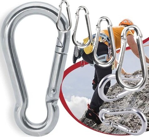 12&nbsp; mm x 140 mm&nbsp;karabijnhaak - musketonhaak - carabiner - werkhaak - karabijn haak - veiligheidshaak - festonhaak