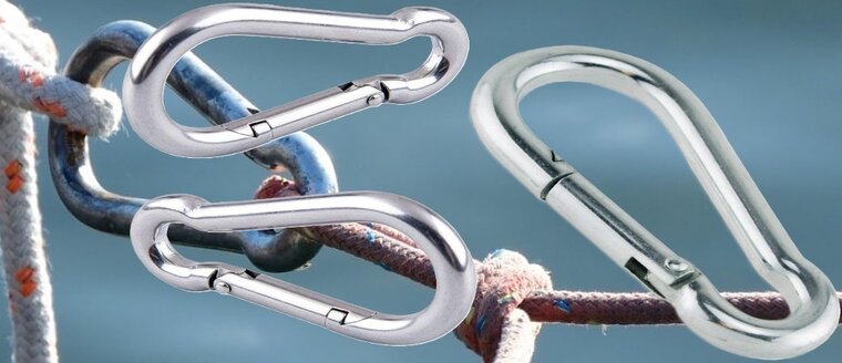 12&nbsp; mm x 140 mm&nbsp;karabijnhaak - musketonhaak - carabiner - werkhaak - karabijn haak - veiligheidshaak - festonhaak