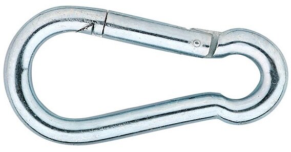 8 mm x 80 mm karabijnhaak - musketonhaak - carabiner - werkhaak - karabijn haak - veiligheidshaak - festonhaak