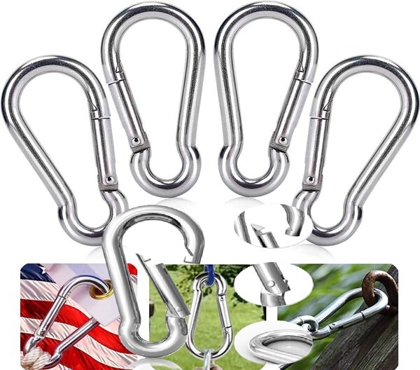 8 mm x 80 mm karabijnhaak - musketonhaak - carabiner - werkhaak - karabijn haak - veiligheidshaak - festonhaak