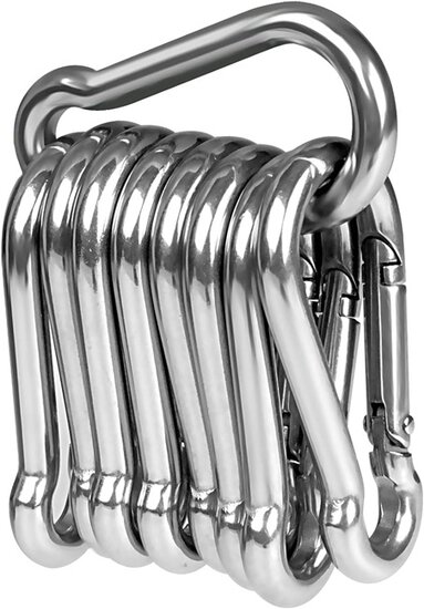 8 mm x 80 mm karabijnhaak - musketonhaak - carabiner - werkhaak - karabijn haak - veiligheidshaak - festonhaak
