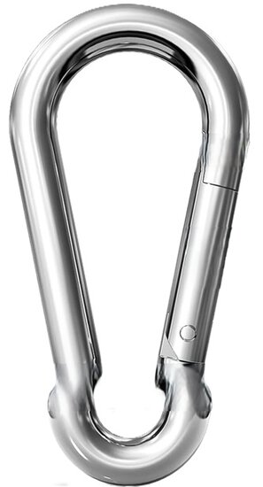 7 mm x 70 mm karabijnhaak - musketonhaak - carabiner - werkhaak - karabijn haak - veiligheidshaak - festonhaak