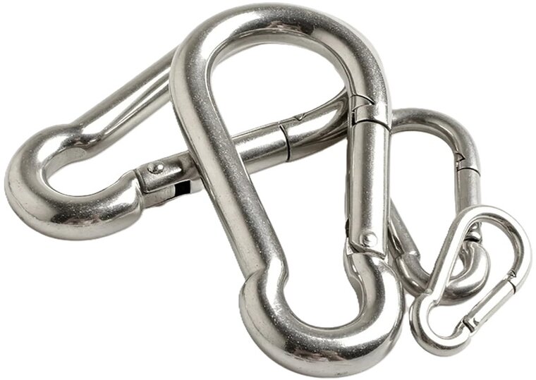 7 mm x 70 mm karabijnhaak - musketonhaak - carabiner - werkhaak - karabijn haak - veiligheidshaak - festonhaak