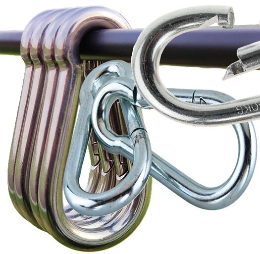 7 mm x 70 mm karabijnhaak - musketonhaak - carabiner - werkhaak - karabijn haak - veiligheidshaak - festonhaak