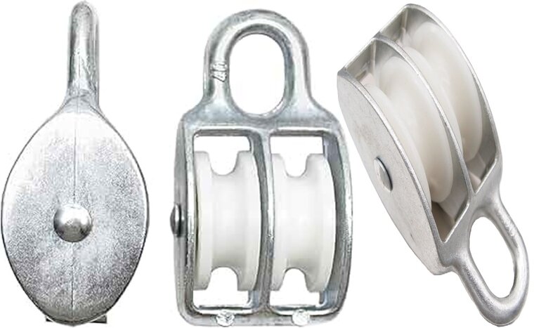 12 mm 390 kg belasting diameter kabel katrol dubbel wiel nylon - Kabelkatrol&nbsp;- draadkabelblok - hangkatrol - geleide wie