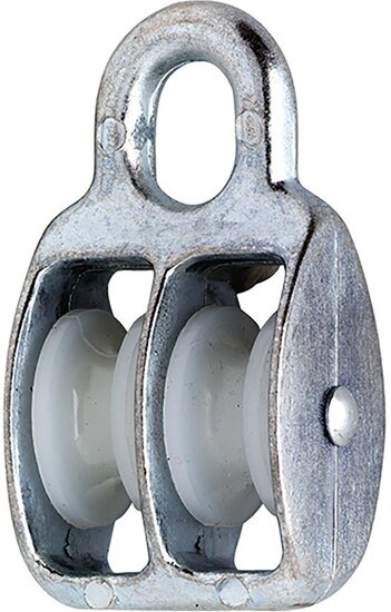 7 mm diameter kabel 230&nbsp;kg belasting katrol dubbel wiel nylon - Kabelkrol - draadkabelblok - hangkatrol - geleide wiel&amp;#