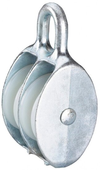 7 mm diameter kabel 230&nbsp;kg belasting katrol dubbel wiel nylon - Kabelkrol - draadkabelblok - hangkatrol - geleide wiel&amp;#