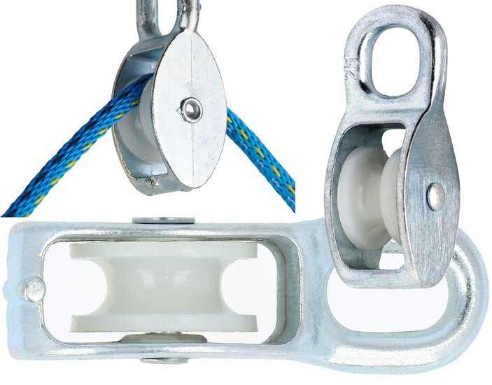 12 mm diameter kabel 390&nbsp;kg belasting katrol nylon - kabelkrol - draadkabelblok - hangkatrol - geleide wiel