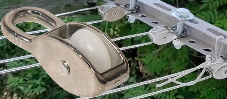 10 mm diameter kabel 300&nbsp;kg belasting katrol nylon - kabelkrol - draadkabelblok - hangkatrol - geleide wiel 