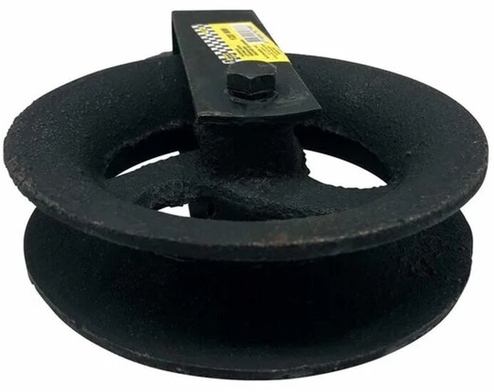 220 mm diameter wiel&nbsp;hijshaak - katrol met haak - decoratie katrol - sierkatrol - hijskatrol