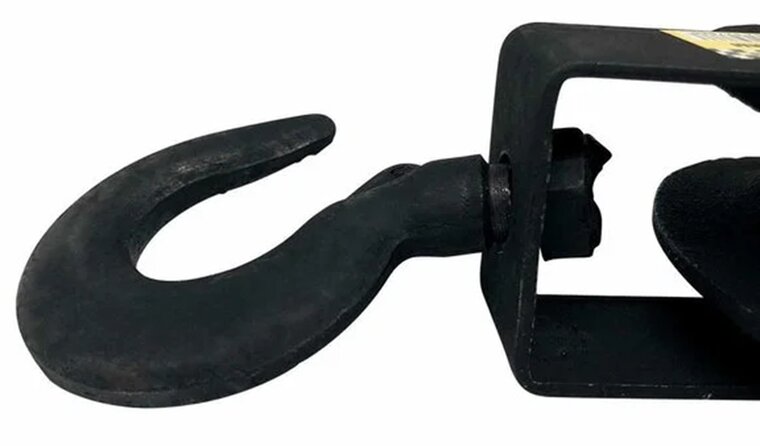 220 mm diameter wiel&nbsp;hijshaak - katrol met haak - decoratie katrol - sierkatrol - hijskatrol