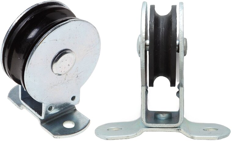 50 mm katrol 6.5mm diameter kabel - katrol met voetplaat - geleidekatrol - staandekatrol - hangende katrollen
