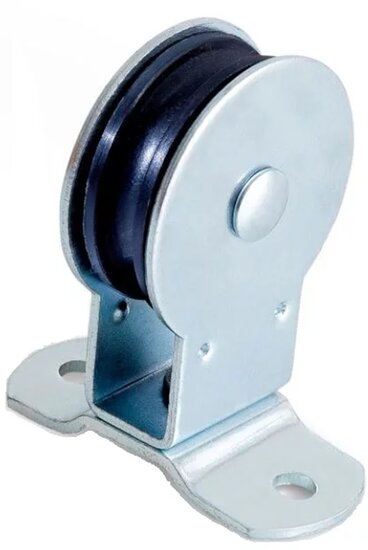50 mm katrol 6.5mm diameter kabel - katrol met voetplaat - geleidekatrol - staandekatrol - hangende katrollen