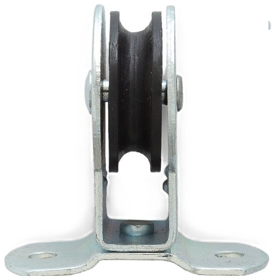 50 mm katrol 6.5mm diameter kabel - katrol met voetplaat - geleidekatrol - staandekatrol - hangende katrollen