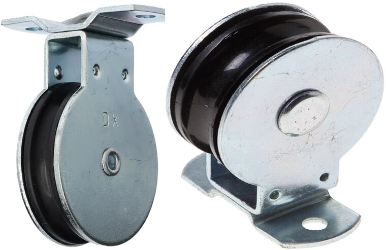 50 mm katrol 6.5mm diameter kabel - katrol met voetplaat - geleidekatrol - staandekatrol - hangende katrollen