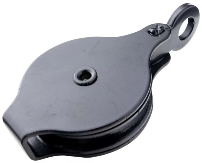 50 mm 6,5 mm diameter kabel hijskatrol - hangkatrol aan oog - trekkatrol - geleide katrol - kabelkatrol - katrollen