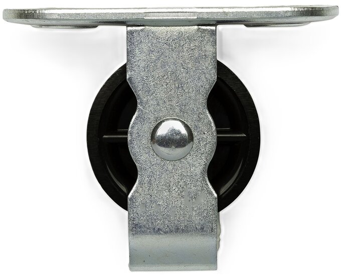 50 mm 3.5mm diameter kabel dwarskatrol -&nbsp;katrol met voetplaat - trekkatrol - touwkatrol - staalkabelkatrol - lierkatrol 