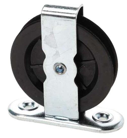 50 mm 3.5mm diameter kabel dwarskatrol -&nbsp;katrol met voetplaat - trekkatrol - touwkatrol - staalkabelkatrol - lierkatrol 