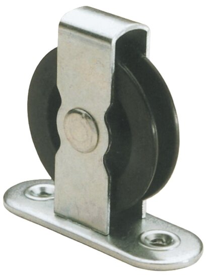 50 mm 3.5mm diameter kabel dwarskatrol -&nbsp;katrol met voetplaat - trekkatrol - touwkatrol - staalkabelkatrol - lierkatrol 