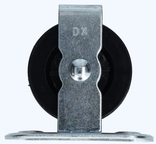 50 mm 3.5mm diameter kabel dwarskatrol -&nbsp;katrol met voetplaat - trekkatrol - touwkatrol - staalkabelkatrol - lierkatrol 