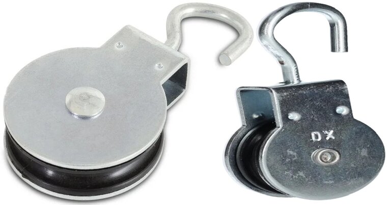 50mm 7 mm kabel diameter&nbsp;katrol met draaibare haak - katrollen - katrolschijf - draaibare katrol - lierkatrol - kabelkat
