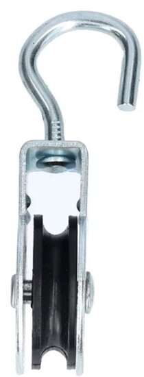 15mm katrol met draaibare haak - hangkatrol&nbsp;- katrolschijf - katrolletje&nbsp;- kleine katrol - katrollen dx
