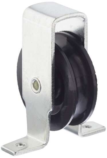 6,5 mm diameter kabel 40&nbsp;mm staande katrol -&nbsp;katrol met voetplaat - hijskatrol - geleidekatrol - open behuizing k