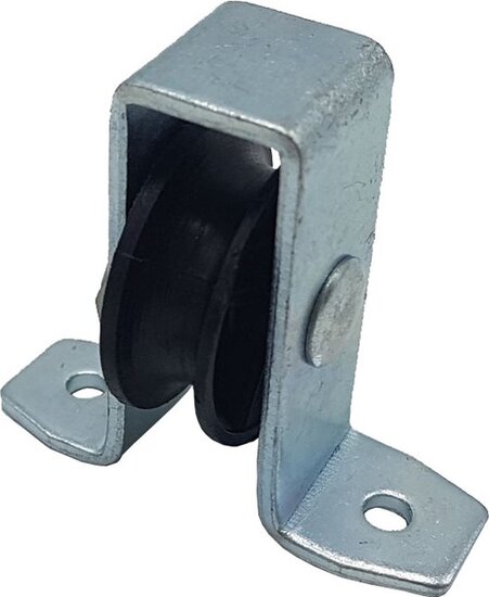 6 mm diameter kabel 25 mm staande katrol -&nbsp;katrol met voetplaat - hijskatrol - geleidekatrol - open behuizing katrollen