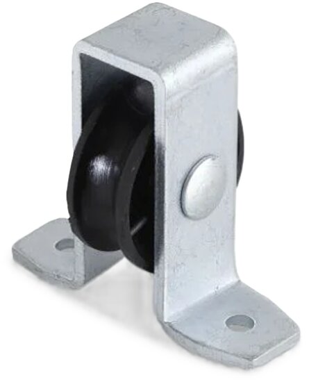 6 mm diameter kabel 25 mm staande katrol -&nbsp;katrol met voetplaat - hijskatrol - geleidekatrol - open behuizing katrollen