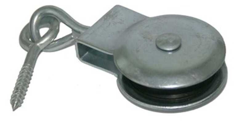 6.5mm diameter kabel markieskatrol met schroefoog&nbsp;32 mm - katrol - markies katrol - geleidekatrol - hijskatrol - katroll