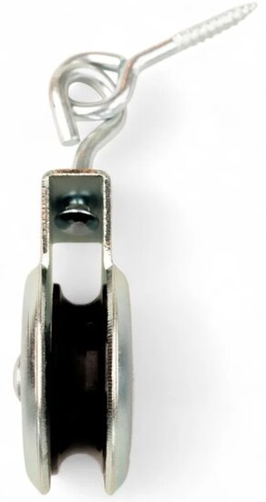 6.5mm diameter kabel markieskatrol met schroefoog&nbsp;32 mm - katrol - markies katrol - geleidekatrol - hijskatrol - katroll