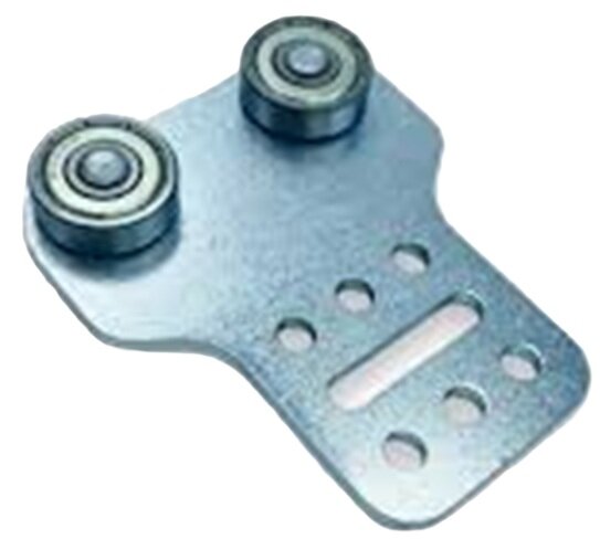 19 mm rail katrol met dubbele gelagerde wielen&nbsp;- schuifzeil hang katrol - deur katrol - opleggerschuifrol - zeilrollen -