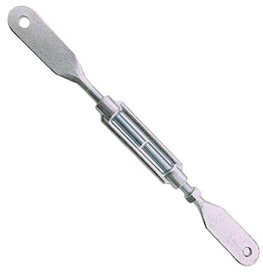 m12 spanner met bladeind verzinkt&nbsp;- bladeindspanner - windverpandspanner - schoorspanner - draadspanner