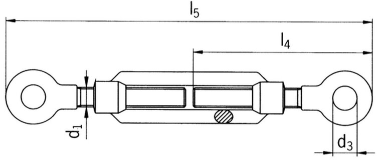 m16 draadspanner&nbsp;oog - oog verzinkt - spanner - spanschroef - windverbandspanner - constructiespanner - schoorspanner