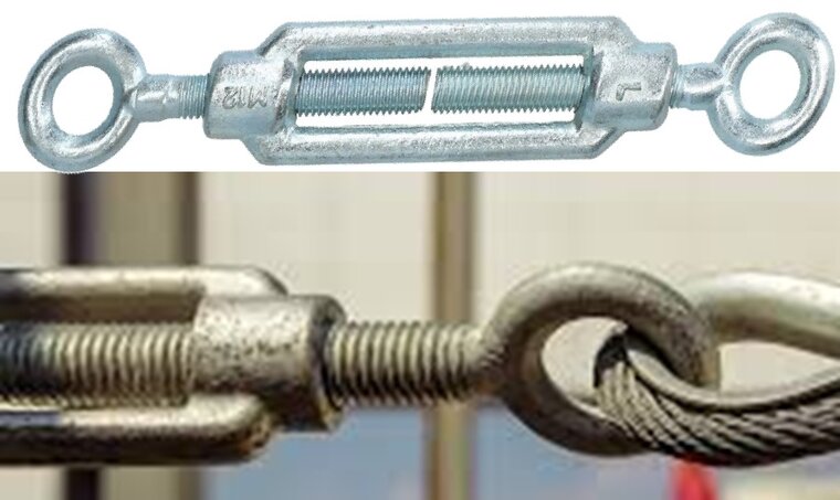 m14 draadspanner&nbsp;oog - oog verzinkt - spanner - spanschroef - windverbandspanner - constructiespanner - schoorspanner