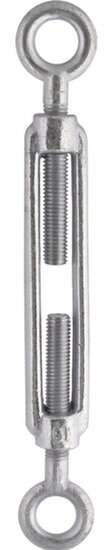 m12 x 130 mm&nbsp;&nbsp;draadspanner&nbsp;oog - oog verzinkt - spanner - spanschroef - windverbandspanner - constructiesp
