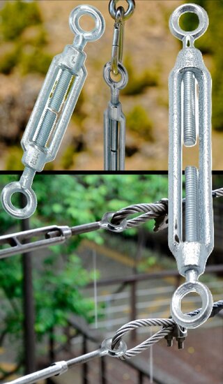 m12 draadspanner&nbsp;oog - oog verzinkt - spanner - spanschroef - windverbandspanner - constructiespanner - schoorspanner