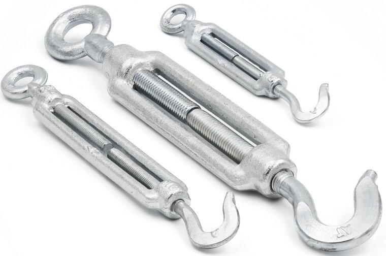 m 10 spanschroef haak-oog - spanner - draadspanner - windverbandspanner - contructiespanner - schoorspanner
