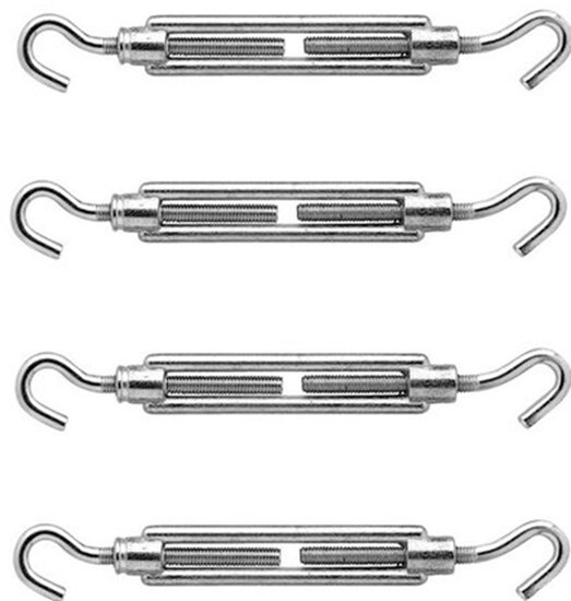 m6 x 100 mm spanschroef Haak-haak verzinkt&nbsp;- draadspanner - schroefspanner - spanwartel - windverbandspanner - schroefwa