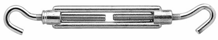 &nbsp;m5&nbsp;x 70&nbsp;mm spanschroef Haak-haak verzinkt - draadspanner - schroefspanner - spanwartel - windverbandspann