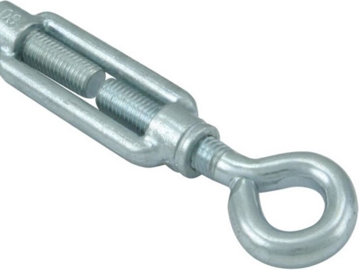 m8 x 110 draadspanner oog - oog verzinkt gebogen oog - spanner - spanschroef &nbsp;- windverbandspanner - constructiespanner