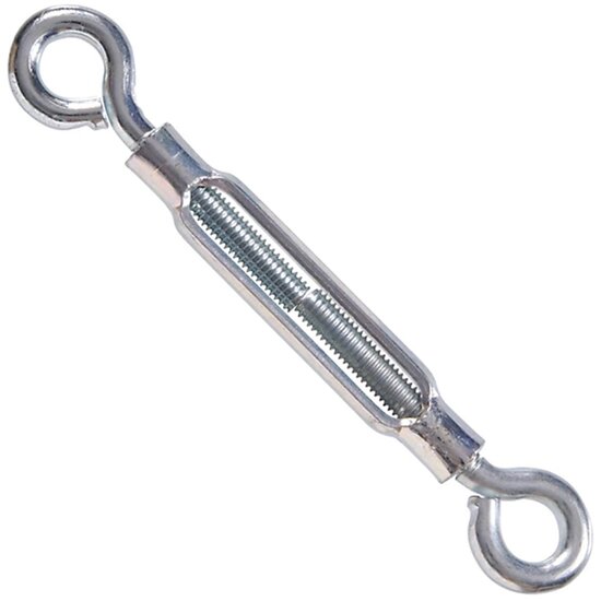 m8 x 110 draadspanner oog - oog verzinkt gebogen oog - spanner - spanschroef &nbsp;- windverbandspanner - constructiespanner