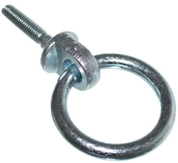 M10 x 35mm ring met bout - bindoog - cantonal ring - vastzetring - aanlijnring - paardentrailerring