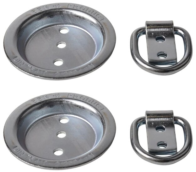 80 mm rond vloeroog - vloeranker - bindoog &nbsp;- sjoroog - vastzetoog - vloerring - aanhangeroog - ladingoog verzonken