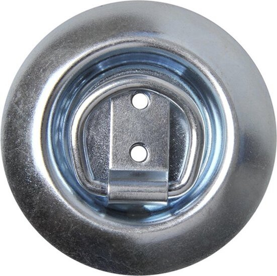 96 mm ronde vloerring met bevestigingsring 34 mm x 48 mm - opbouw vloeranker - vloeroog - bindoog - aanhangeroog- sjoroog