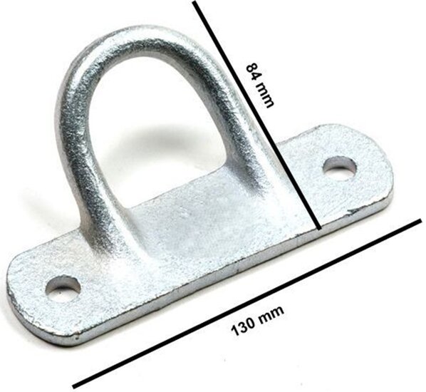 130 x 84 mm vastzet wandoog&nbsp;- zijwand beugel - anker - sjoroog - paardentrailer vastzetbeugel - aanhangerbevestingsbeuge