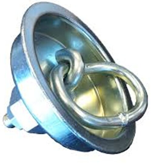 75 mm rond sjoroog - vloeroog ring 35 x 50 mm - vloeranker - bindoog - vastzetring - bevestigingsoog - aanhangwagenvloeranker
