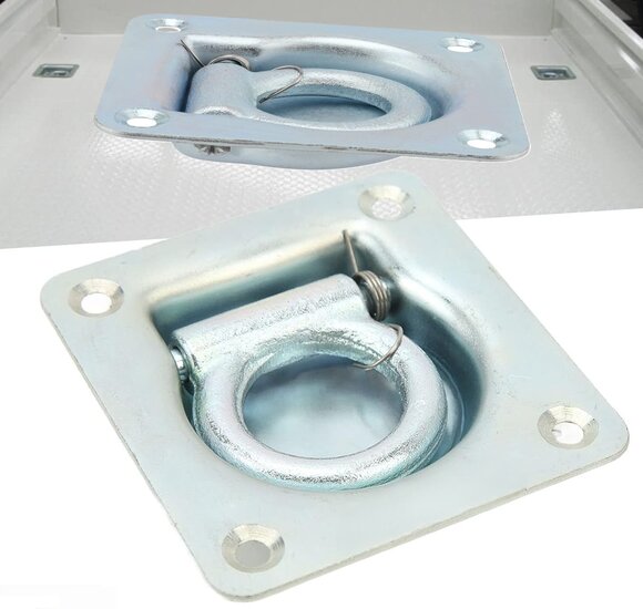 100 x 95 mm verzinkt vloeroog - aanhanger bindoog&nbsp;- sjoroog -&nbsp;bindhaak inbouw - vloeranker -&nbsp;vast zet ring